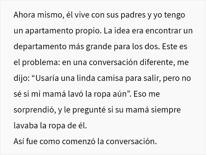 Esta chica de 20 años pospuso mudarse con su novio tras averiguar que él no sabe hacer ninguna tarea del hogar