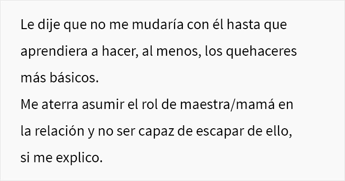 Esta chica de 20 años pospuso mudarse con su novio tras averiguar que él no sabe hacer ninguna tarea del hogar