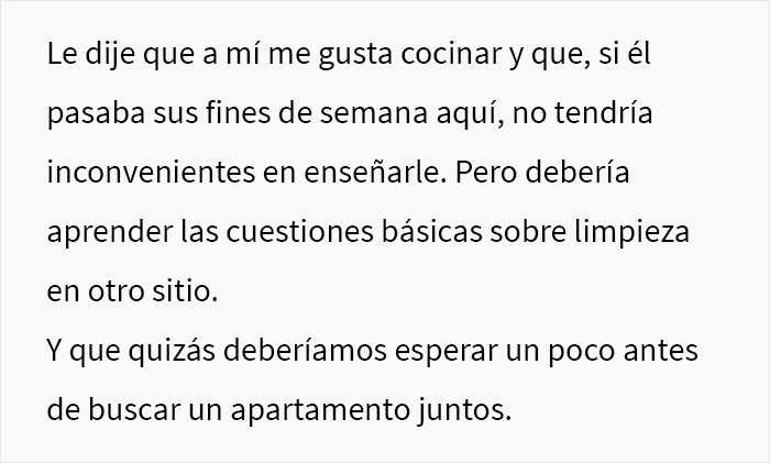 Esta chica de 20 años pospuso mudarse con su novio tras averiguar que él no sabe hacer ninguna tarea del hogar