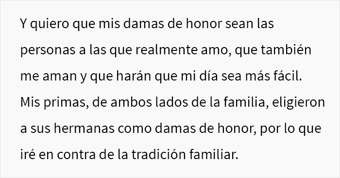 Esta madre esperaba que su hija hiciera que su hermana enferma mental fuera su dama de honor, pero la futura novia se niega