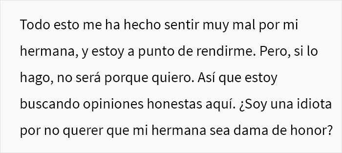 Esta madre esperaba que su hija hiciera que su hermana enferma mental fuera su dama de honor, pero la futura novia se niega