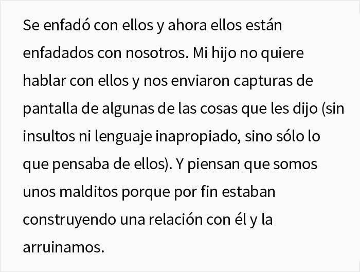 Este padre explicó a su hijo de 16 años que fue indigente en el pasado y por eso los abuelos cortaron la relación con su familia, y acaba causando un drama