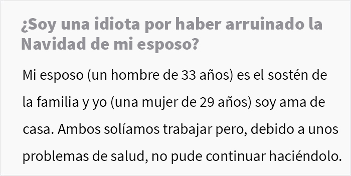 Este hombre se enfureció con su esposa frente a su familia porque ella había comprado los regalos más baratos de la lista y le dijo que había arruinado la Navidad