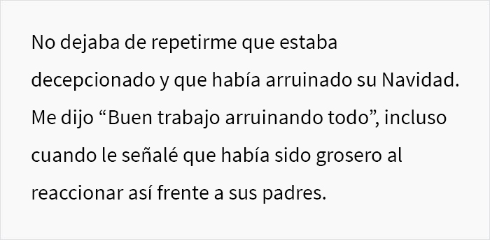 Este hombre se enfureció con su esposa frente a su familia porque ella había comprado los regalos más baratos de la lista y le dijo que había arruinado la Navidad