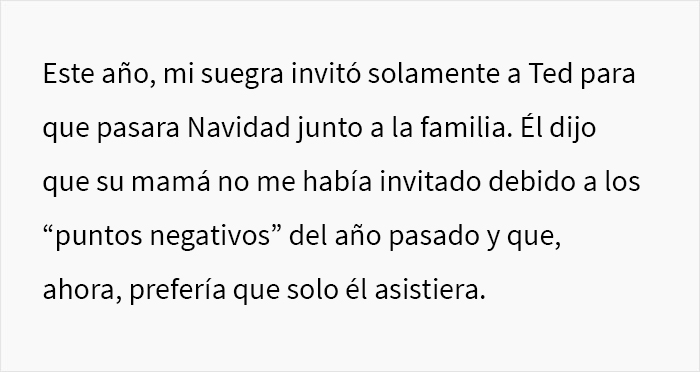 Esta mujer no fue invitada a la fiesta de Navidad de la familia de su esposo debido a sus “puntos negativos” del año anterior, y el drama comenzó cuando no empacó las maletas de su esposo