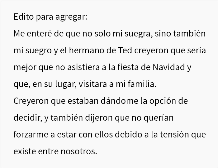 Esta mujer no fue invitada a la fiesta de Navidad de la familia de su esposo debido a sus “puntos negativos” del año anterior, y el drama comenzó cuando no empacó las maletas de su esposo