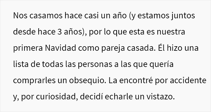 Esta mujer confrontó a su esposo tras encontrar la lista de regalos de Navidad y descubrir que el suyo era el más barato de todos