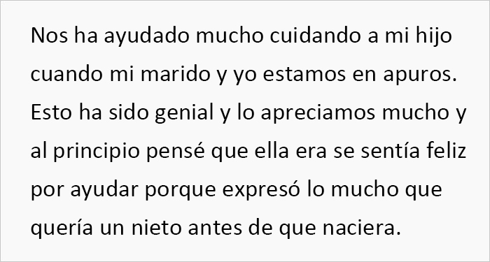 Esta abuela pide dinero por cuidar de su nieto a pesar de vivir con su hija y todos los gastos pagados