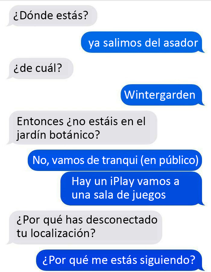 Mi padre siguiéndome mientras estoy en una cita