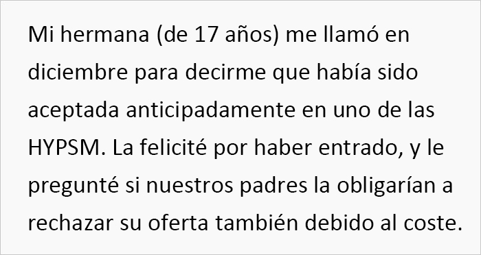 Este hombre 23 años deja de hablar a sus padres tras descubrir que pagan la educación de su hermana cuando no pagaron la suya