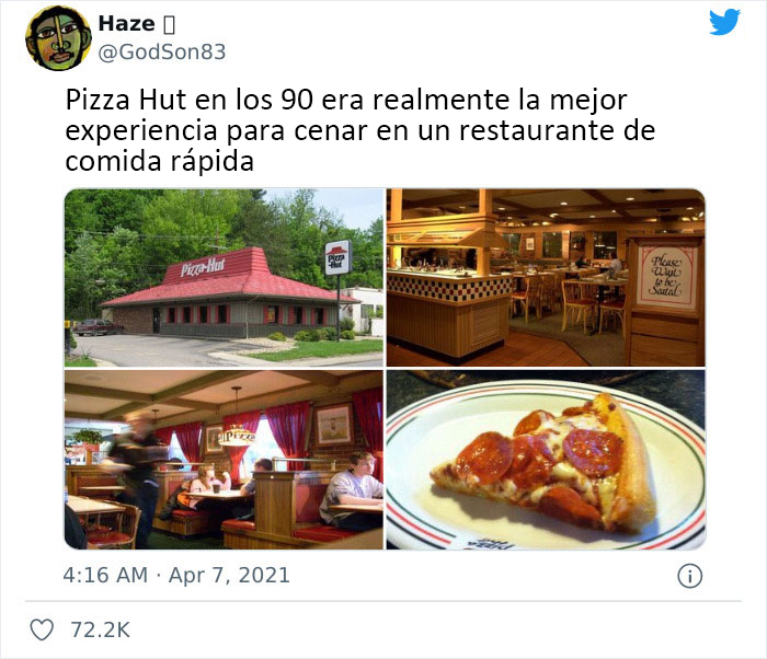 Pizza Hut en los 90