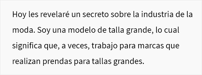 Esta modelo revela por qué las modelos de talla grande tienen rostros delgados en las fotografías: simplemente son modelos delgadas utilizando trajes con relleno