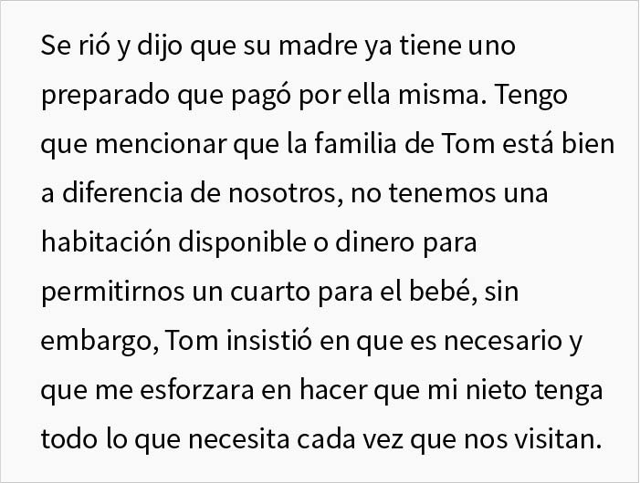 Esta mujer se niega a echar a su hijo de su habitación para usarla como cuarto para el bebé que exigen su hija y yerno