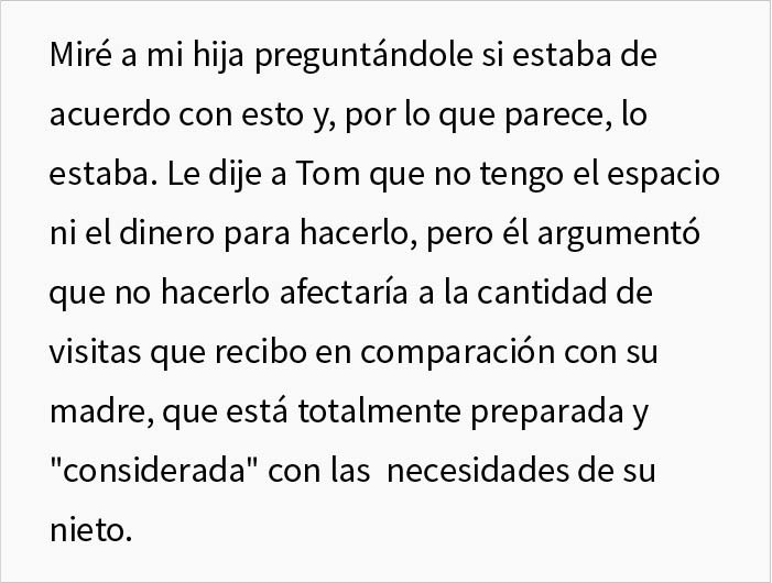 Esta mujer se niega a echar a su hijo de su habitación para usarla como cuarto para el bebé que exigen su hija y yerno