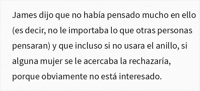 A esta mujer le pareció confuso que un hombre viudo siguiera usando su anillo de casamiento, así que lo mencionó durante el almuerzo y las cosas se salieron de control
