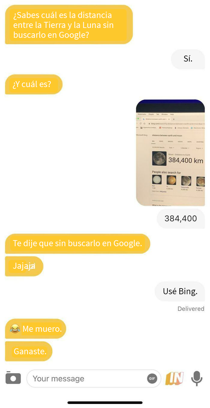 No es Google, es Bing