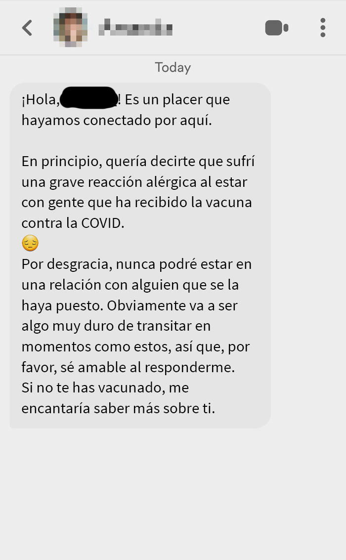 Es genial cuando son directos y te dicen que están locos desde el primer mensaje