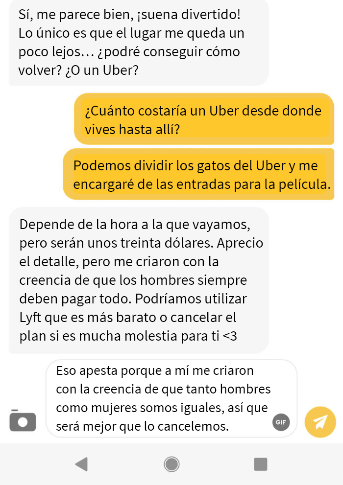 No creo haber sido irracional… ¿Qué piensan ustedes?