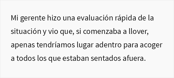 Esta grosera Karen no escuchó las advertencias del camarero sobre la lluvia e hizo que todo su grupo perdiera la mesa