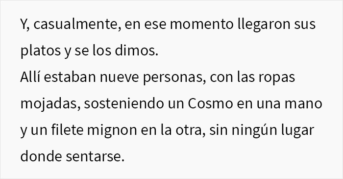 Esta grosera Karen no escuchó las advertencias del camarero sobre la lluvia e hizo que todo su grupo perdiera la mesa