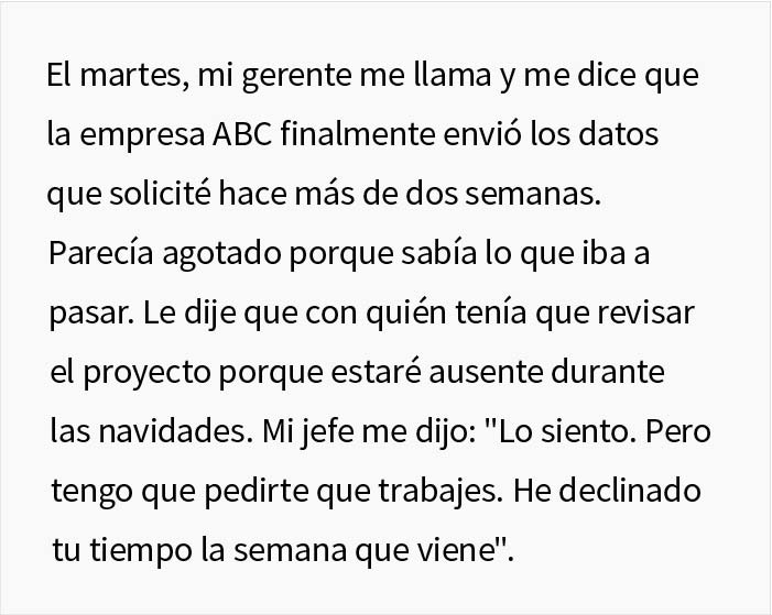 Un empleado renuncia porque la empresa le niega las vacaciones, el jefe le ruega que vuelva cuando el negocio empieza a perder dinero