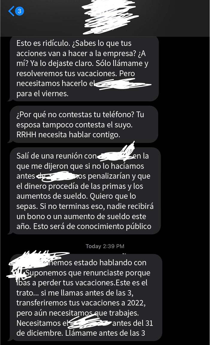 Un empleado renuncia porque la empresa le niega las vacaciones, el jefe le ruega que vuelva cuando el negocio empieza a perder dinero