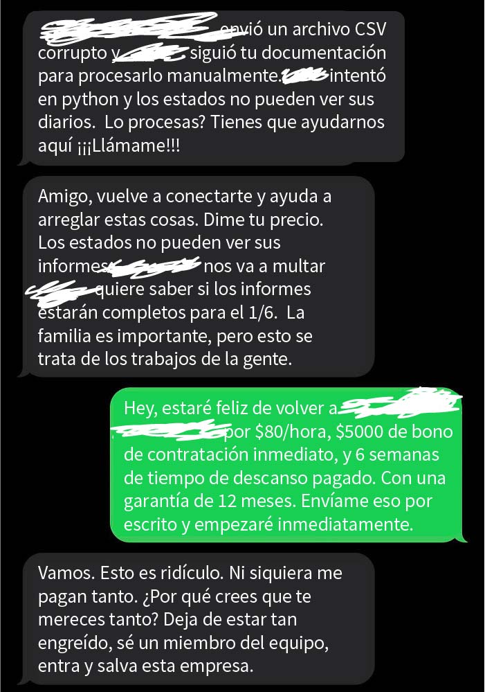 Un empleado renuncia porque la empresa le niega las vacaciones, el jefe le ruega que vuelva cuando el negocio empieza a perder dinero