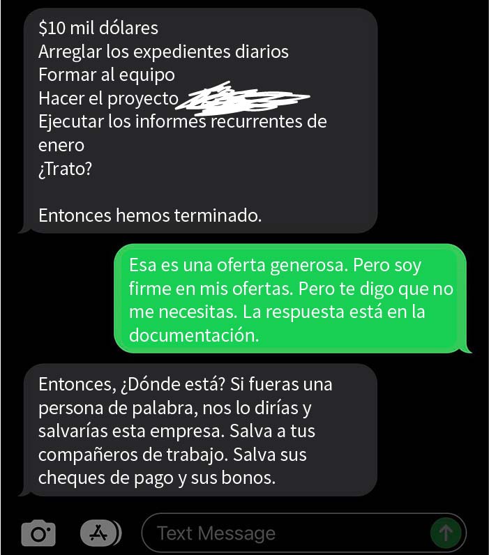 Un empleado renuncia porque la empresa le niega las vacaciones, el jefe le ruega que vuelva cuando el negocio empieza a perder dinero