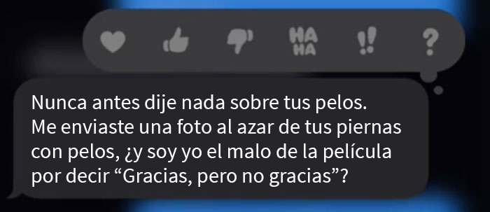 Esta mujer le envió a su novio una foto de sus piernas peludas para reírse un poco, y él la humilló por ello