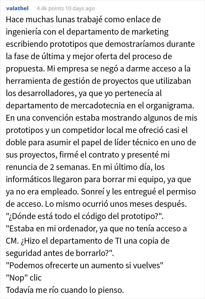 Este informático fue despedido, y el jefe le obligó a borrar todos los archivos a pesar de ser contraproducente, hasta que se da cuenta de su error