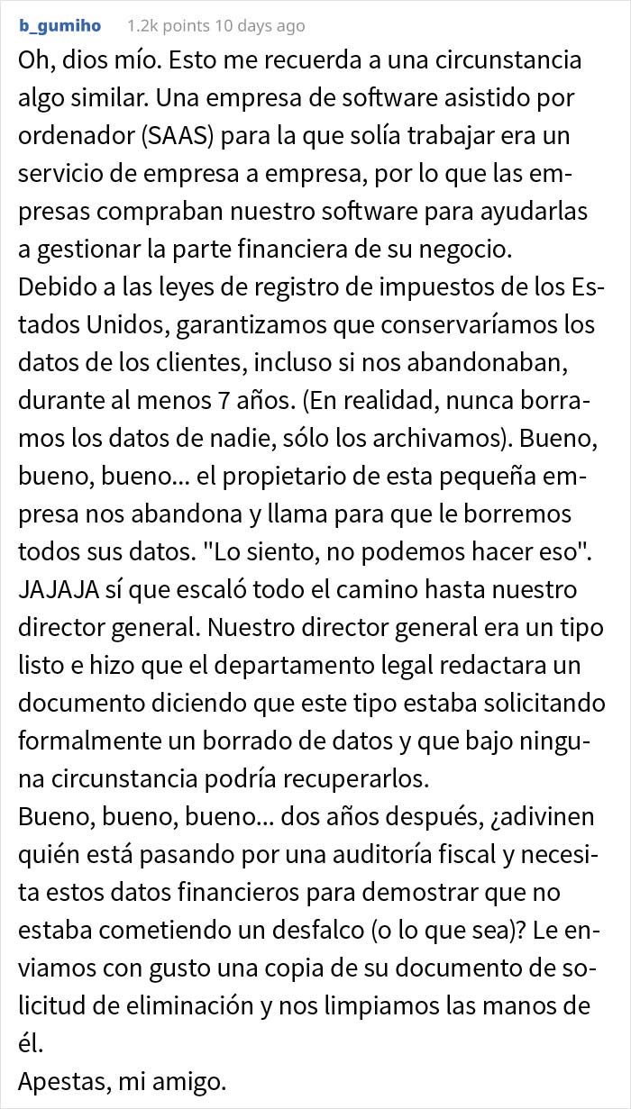 Este informático fue despedido, y el jefe le obligó a borrar todos los archivos a pesar de ser contraproducente, hasta que se da cuenta de su error