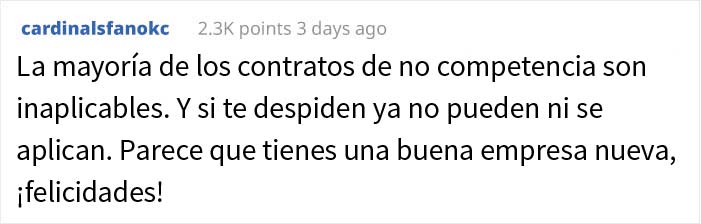 Este empleado dejó su trabajo por uno mejor, pero su jefe intentó acosarlo para evitarlo, hasta que recibió amenazas de la otra empresa