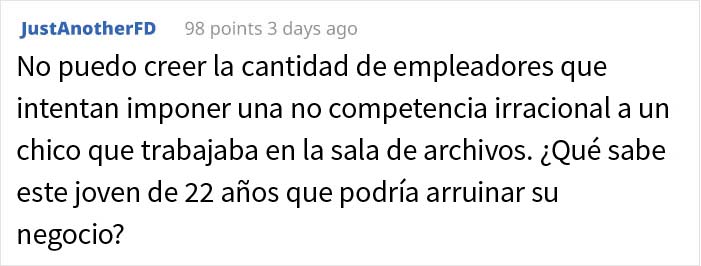 Este empleado dejó su trabajo por uno mejor, pero su jefe intentó acosarlo para evitarlo, hasta que recibió amenazas de la otra empresa