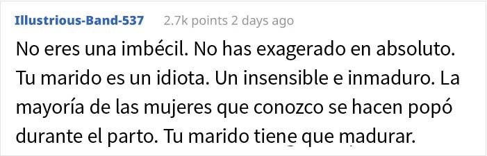 El marido humilla a su mujer delante de toda su familia al burlarse de su vergonzosa experiencia en el parto, y ella termina estallando