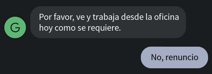 Esta empleada descubre que el puesto que aceptó no era para trabajar desde casa como prometieron, y renuncia a lo grande