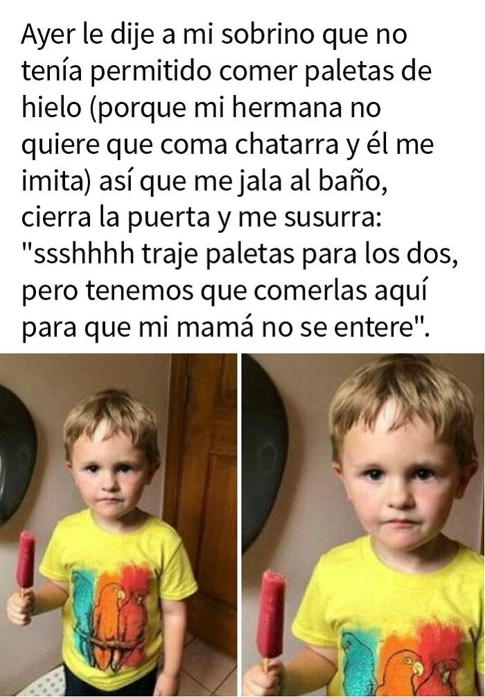 Este pequeño travieso está en una misión