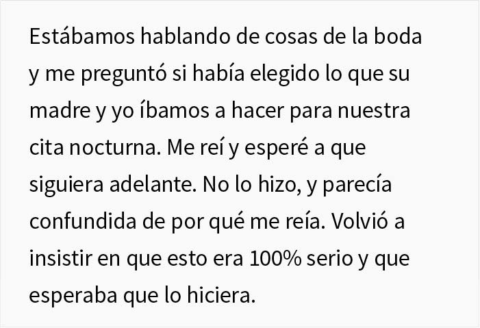 Este novio rechaza la "rara tradición familiar" de la novia de pasar la noche con su madre, y se desata el drama