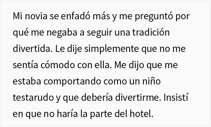 Este novio rechaza la "rara tradición familiar" de la novia de pasar la noche con su madre, y se desata el drama