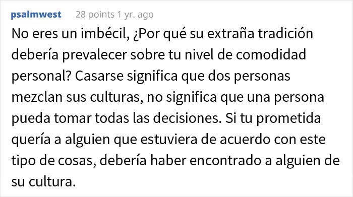 Este novio rechaza la "rara tradición familiar" de la novia de pasar la noche con su madre, y se desata el drama