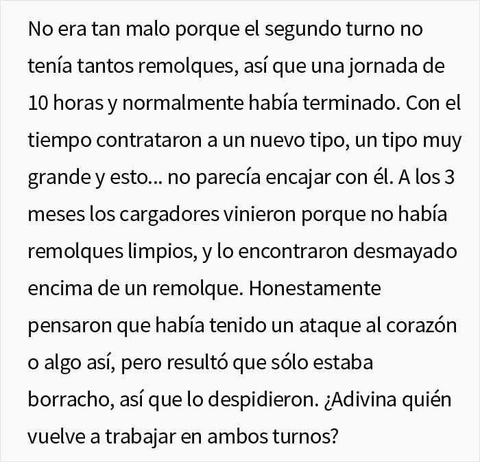 Este empleado saturado de trabajo se da cuenta de que es irremplazable para la empresa, y saca lo mejor de la situación