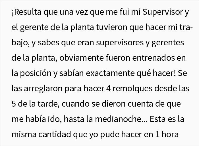 Este empleado saturado de trabajo se da cuenta de que es irremplazable para la empresa, y saca lo mejor de la situación