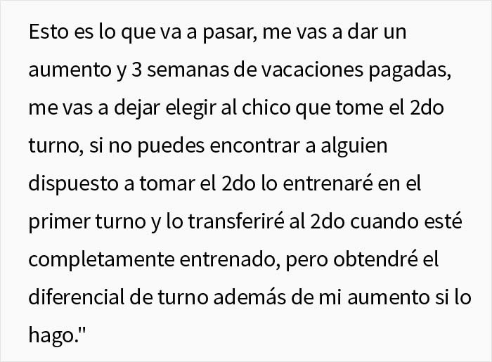 Este empleado saturado de trabajo se da cuenta de que es irremplazable para la empresa, y saca lo mejor de la situación