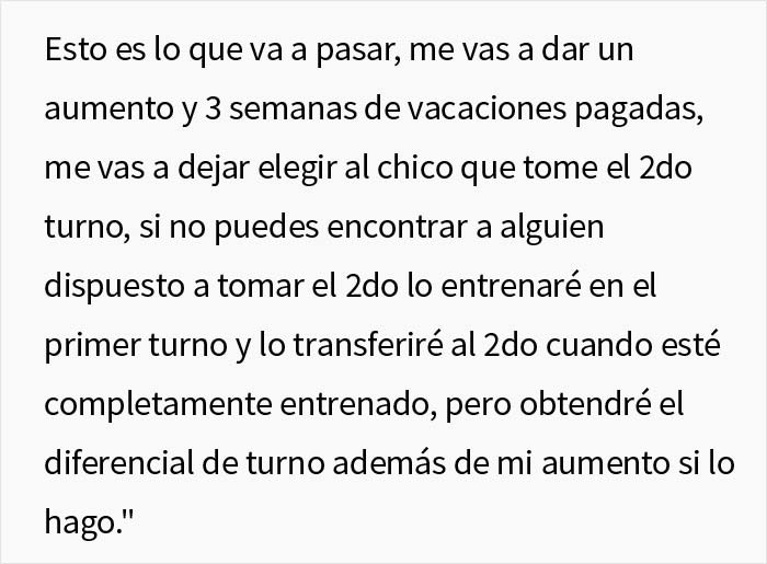 Este empleado saturado de trabajo se da cuenta de que es irremplazable para la empresa, y saca lo mejor de la situación