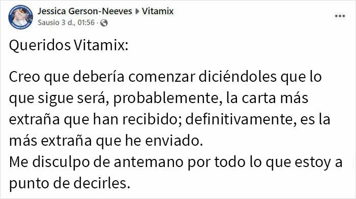 Tras una “guerra” de 2 semanas y media con 3 gatos, esta mujer contactó a Vitamix para pedirles cajas vacías que reemplazaran aquella que tomaron sus gatos