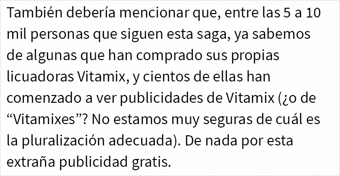 Tras una “guerra” de 2 semanas y media con 3 gatos, esta mujer contactó a Vitamix para pedirles cajas vacías que reemplazaran aquella que tomaron sus gatos