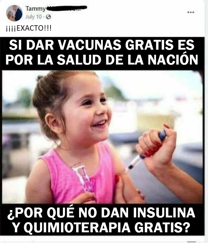 Si las vacunas son gratuitas, ¿por qué no lo son la insulina y la quimioterapia?