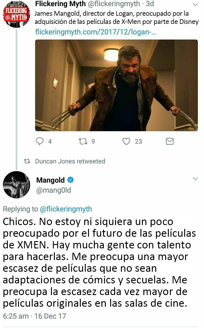 El director de X-Men desmiente un artículo de noticias falsas