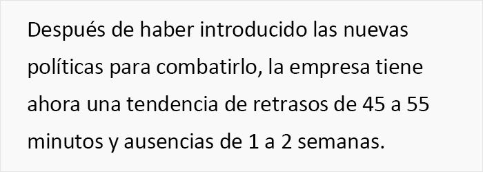 La dirección introdujo normas disciplinarias para sacar el máximo partido a los empleados, y alucinó cuando éstos se volvieron en su contra