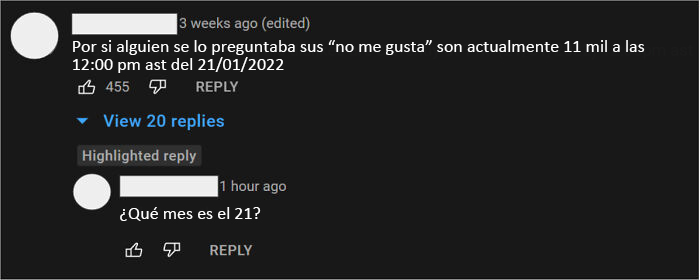 ¿Qué mes es el 21?