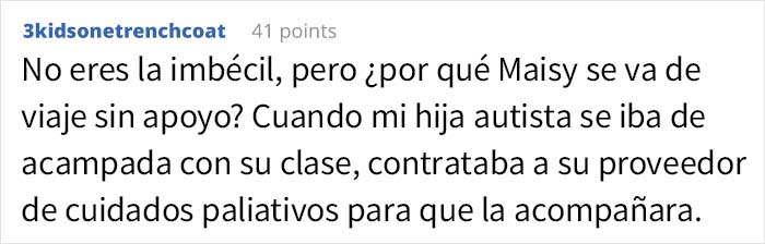 Esta niña de 10 años no quería pasarse la excursión escolar cuidando a una compañera con necesidades especiales, pero a la madre le da igual